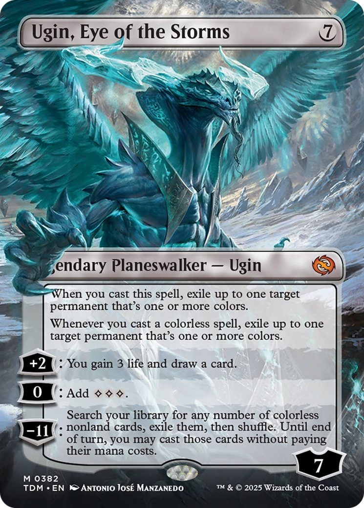 Ugin, Eye of the Storms (Borderless) [Tarkir: Dragonstorm] | Gaming Infinity