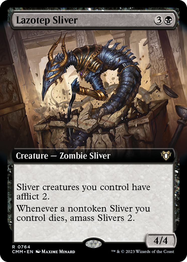 Lazotep Sliver (Extended Art) [Commander Masters] | Gaming Infinity
