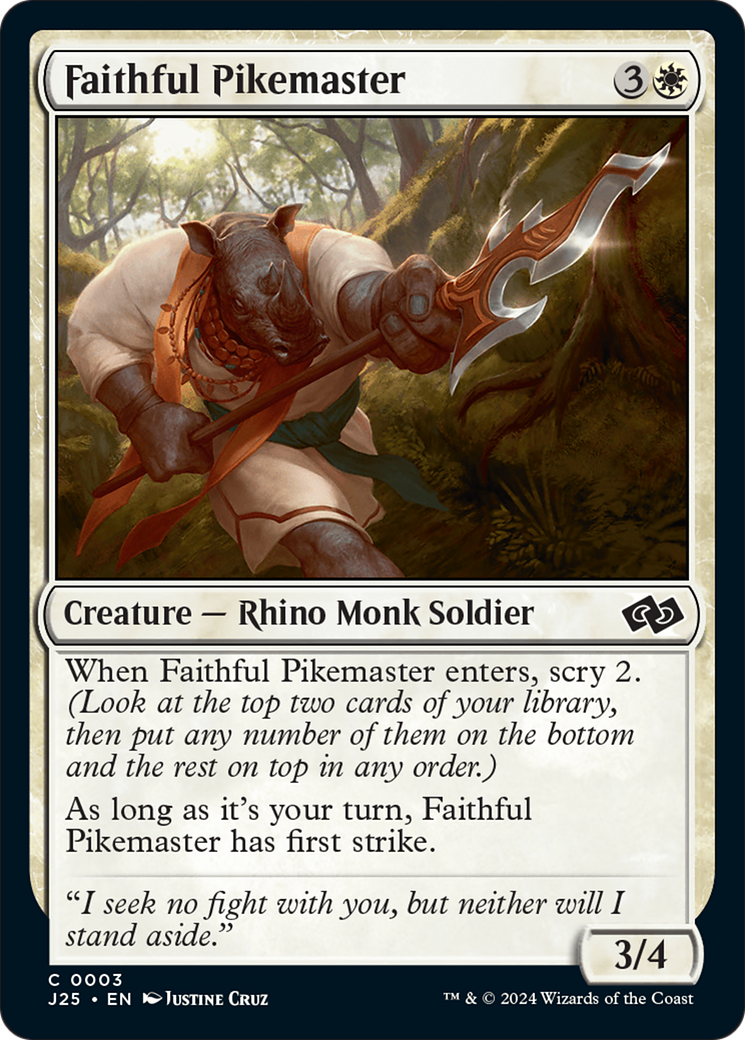 Faithful Pikemaster [Foundations Jumpstart] | Gaming Infinity
