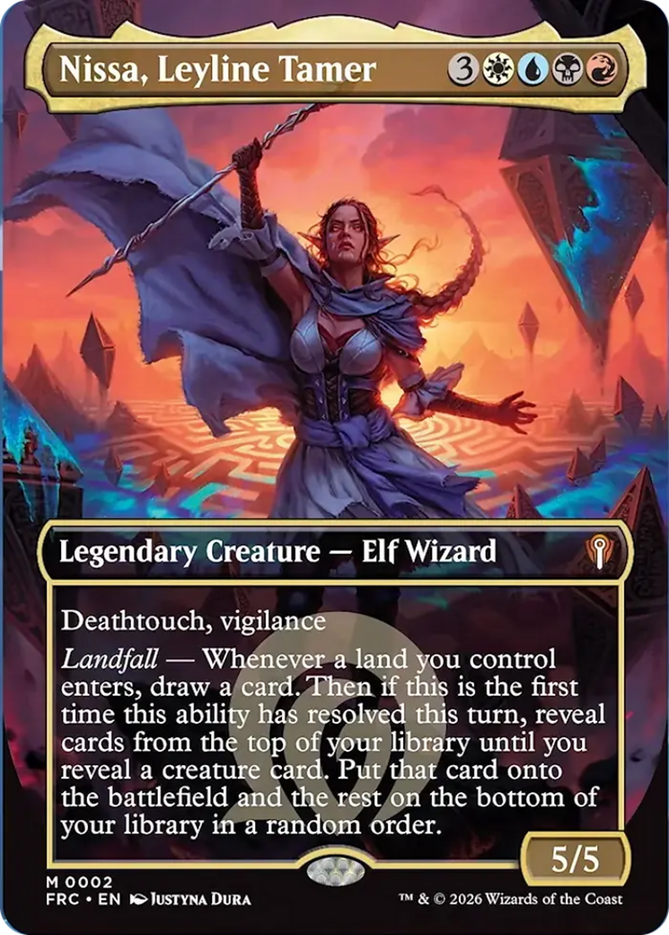 Nissa, Leyline Tamer (Borderless) [Reality Fracture Commander] | Gaming Infinity
