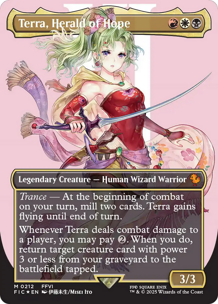 Terra, Herald of Hope (Borderless) (Surge Foil) [FINAL FANTASY Commander] | Gaming Infinity