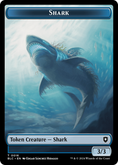 Elemental // Shark Double-Sided Token [Bloomburrow Commander Tokens] | Gaming Infinity