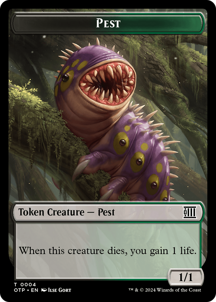 Mercenary // Pest Double-Sided Token [Outlaws of Thunder Junction Tokens] | Gaming Infinity