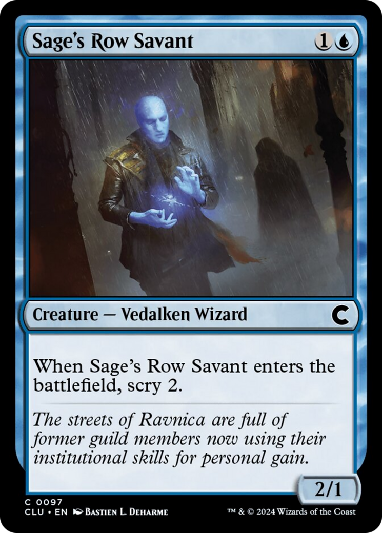 Sage's Row Savant [Ravnica: Clue Edition] | Gaming Infinity