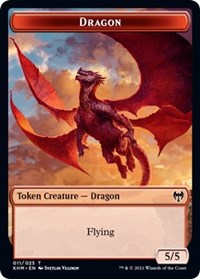 Dragon // Thopter Double-sided Token [Kaldheim Commander Tokens] | Gaming Infinity