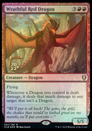 Wrathful Red Dragon [Commander Legends: Battle for Baldur's Gate Prerelease Promos] | Gaming Infinity