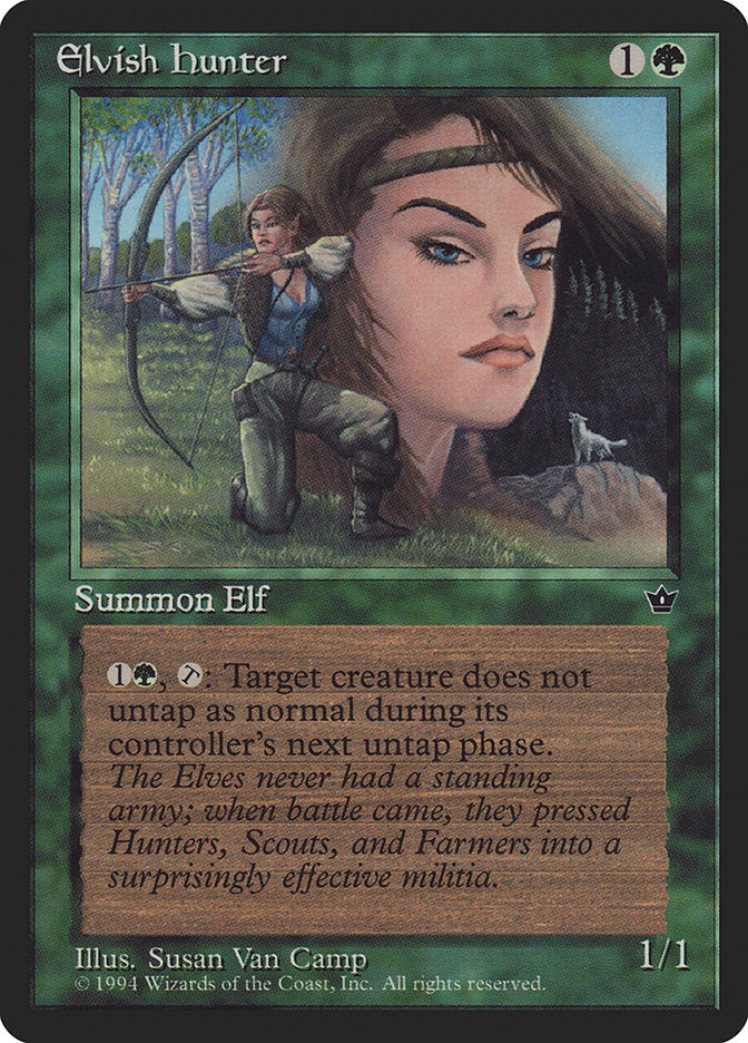 Elvish Hunter (Susan Van Camp) [Fallen Empires] | Gaming Infinity