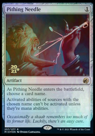 Pithing Needle [Innistrad: Midnight Hunt Prerelease Promos] | Gaming Infinity