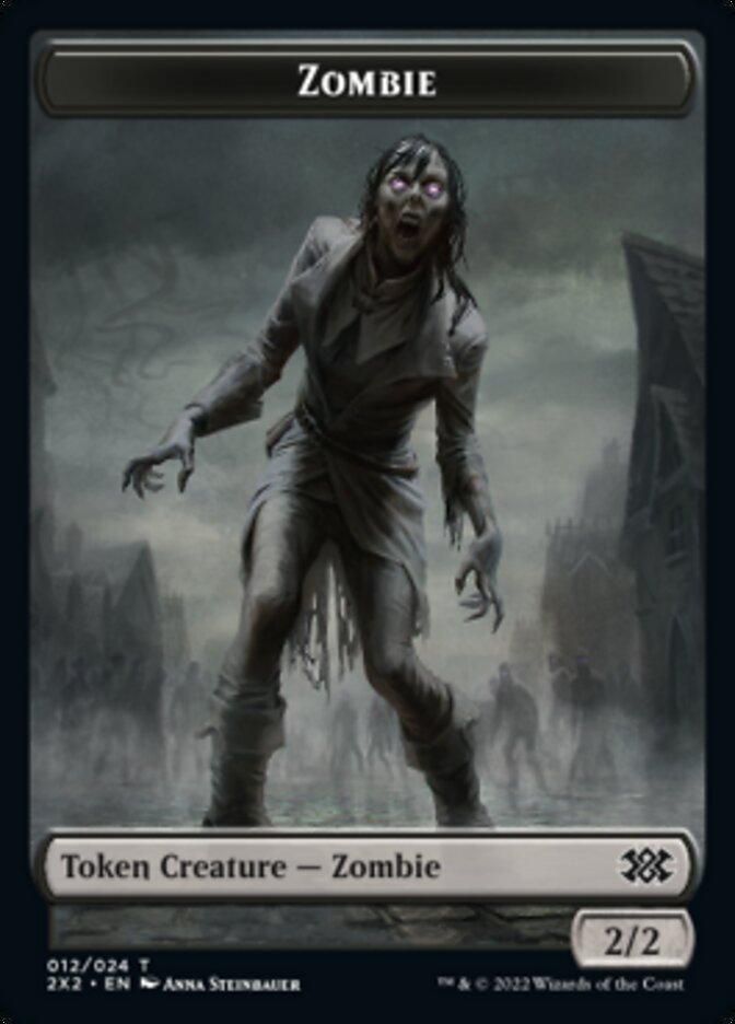 Zombie // Treasure Double-sided Token [Double Masters 2022 Tokens] | Gaming Infinity