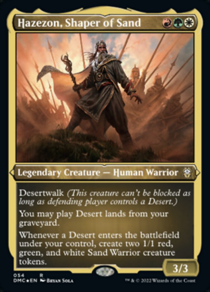 Hazezon, Shaper of Sand (Foil Etched) [Dominaria United Commander] | Gaming Infinity