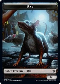 Rat // Food (17) Double-sided Token [Throne of Eldraine Tokens] | Gaming Infinity