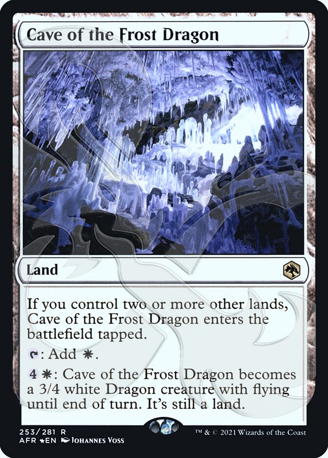 Cave of the Frost Dragon (Ampersand Promo) [Dungeons & Dragons: Adventures in the Forgotten Realms Promos] | Gaming Infinity