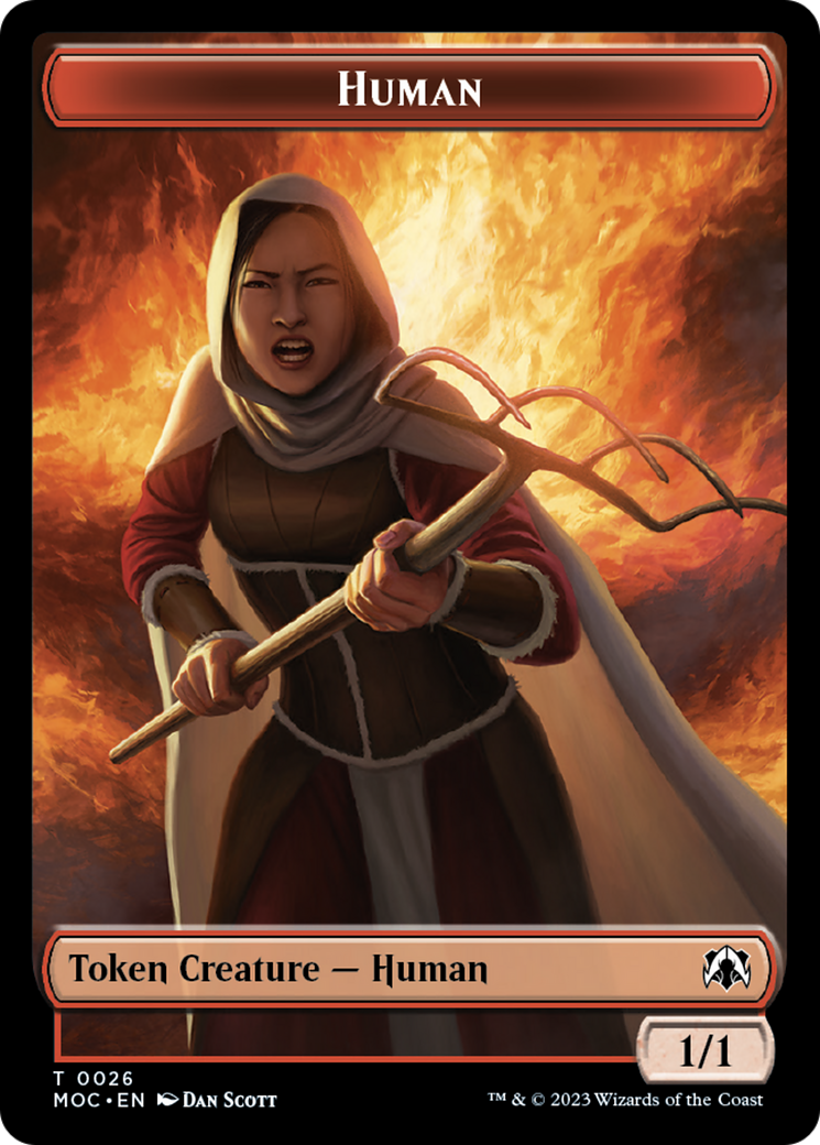 Squid // Human (26) Double-Sided Token [March of the Machine Commander Tokens] | Gaming Infinity