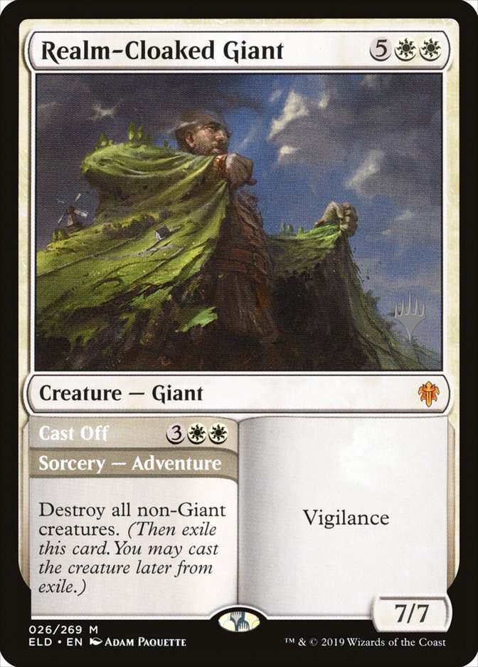 Realm-Cloaked Giant // Cast Off (Promo Pack) [Throne of Eldraine Promos] | Gaming Infinity