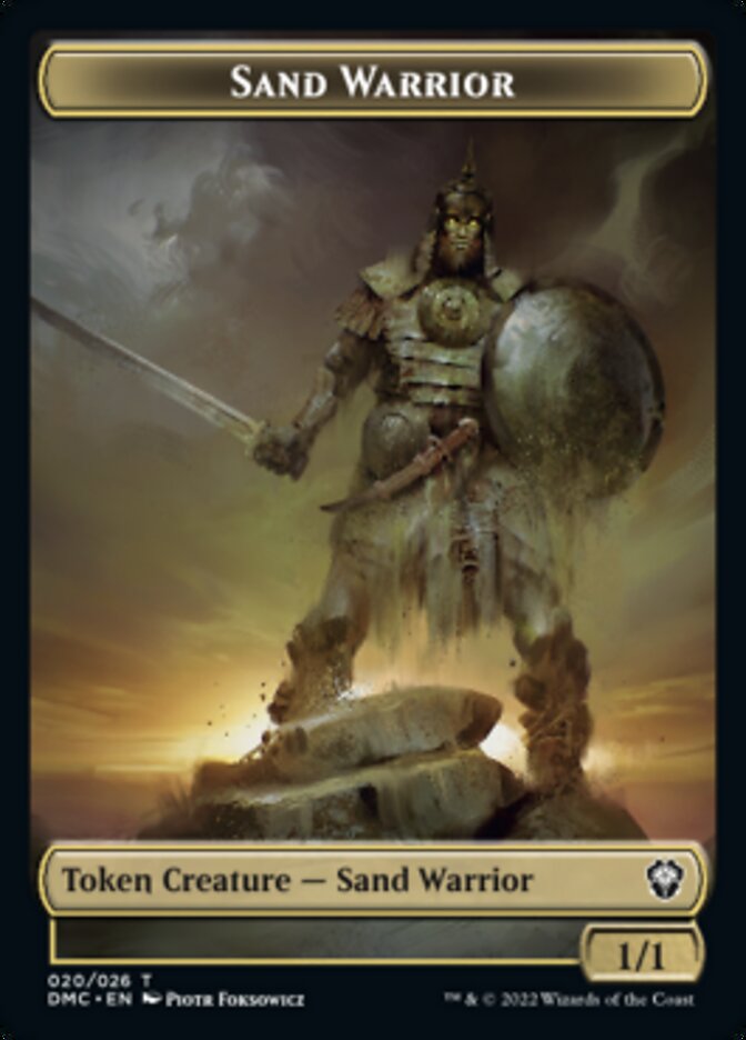 Phyrexian // Sand Warrior Double-sided Token [Dominaria United Tokens] | Gaming Infinity