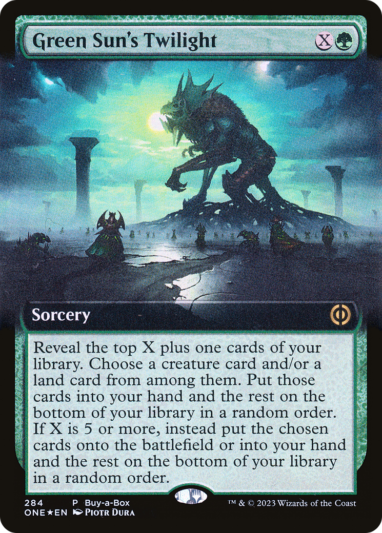 Green Sun's Twilight (Buy-A-Box) (Extended Art) [Phyrexia: All Will Be One] | Gaming Infinity