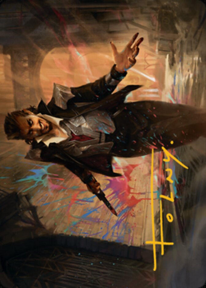 Anhelo, the Painter Art Card (Gold-Stamped Signature) [Streets of New Capenna Art Series] | Gaming Infinity