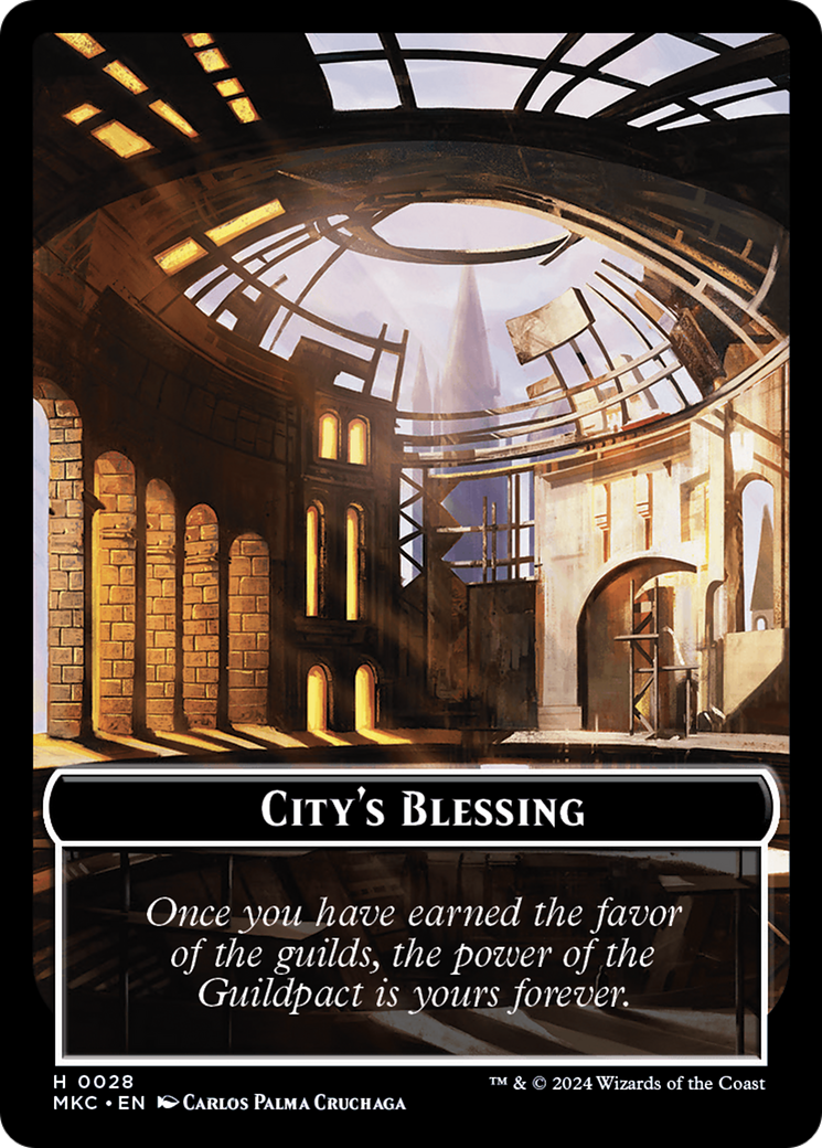 City's Blessing // Zombie Double-Sided Token [Murders at Karlov Manor Commander Tokens] | Gaming Infinity