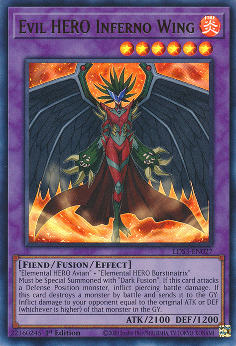 Evil HERO Inferno Wing [LDS3-EN027] Ultra Rare | Gaming Infinity