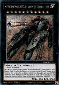 Superdreadnought Rail Cannon Juggernaut Liebe [LDS2-EN124] Secret Rare | Gaming Infinity