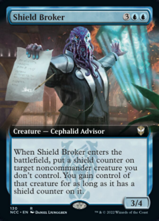 Shield Broker (Extended Art) [Streets of New Capenna Commander] | Gaming Infinity