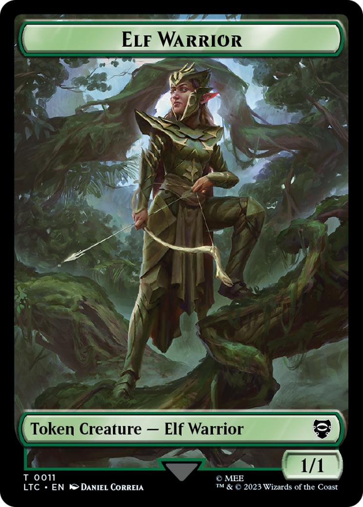 Elf Warrior // Insect Double Sided Token [The Lord of the Rings: Tales of Middle-Earth Commander Tokens] | Gaming Infinity