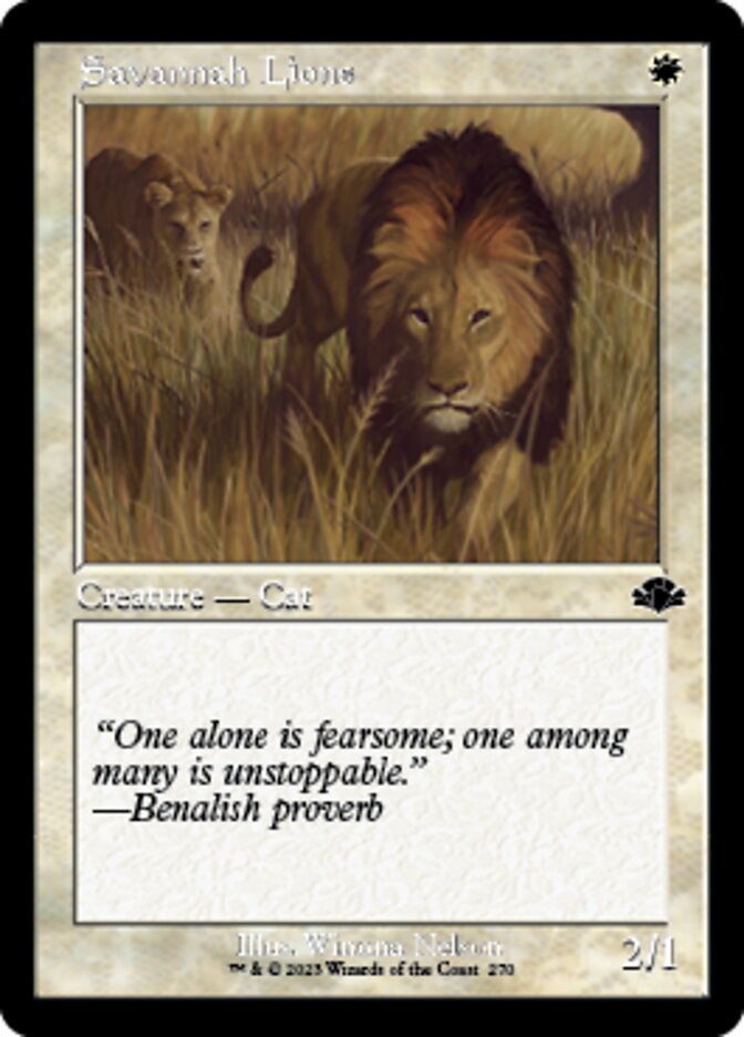 Savannah Lions (Retro) [Dominaria Remastered] | Gaming Infinity