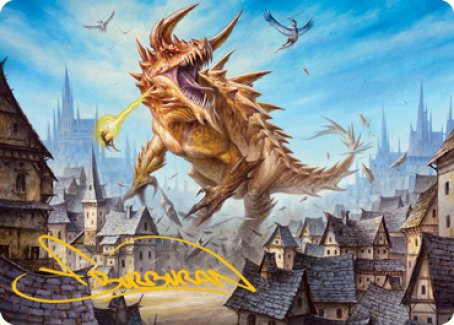 Tarrasque Art Card (Gold-Stamped Signature) [Dungeons & Dragons: Adventures in the Forgotten Realms Art Series] | Gaming Infinity