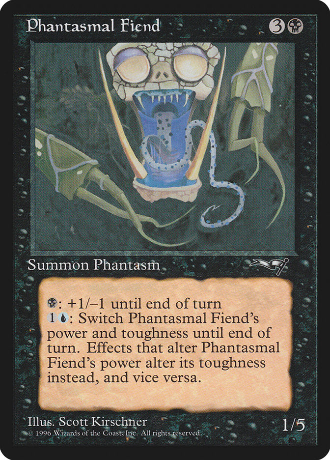 Phantasmal Fiend (Dark Green Background) [Alliances] | Gaming Infinity