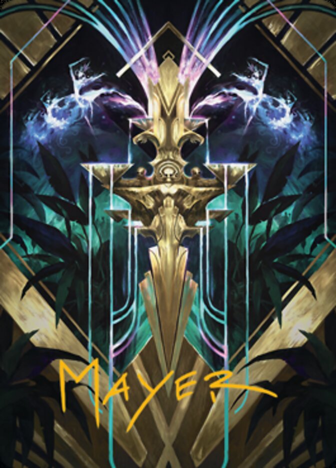 Halo Fountain Art Card (Gold-Stamped Signature) [Streets of New Capenna Art Series] | Gaming Infinity