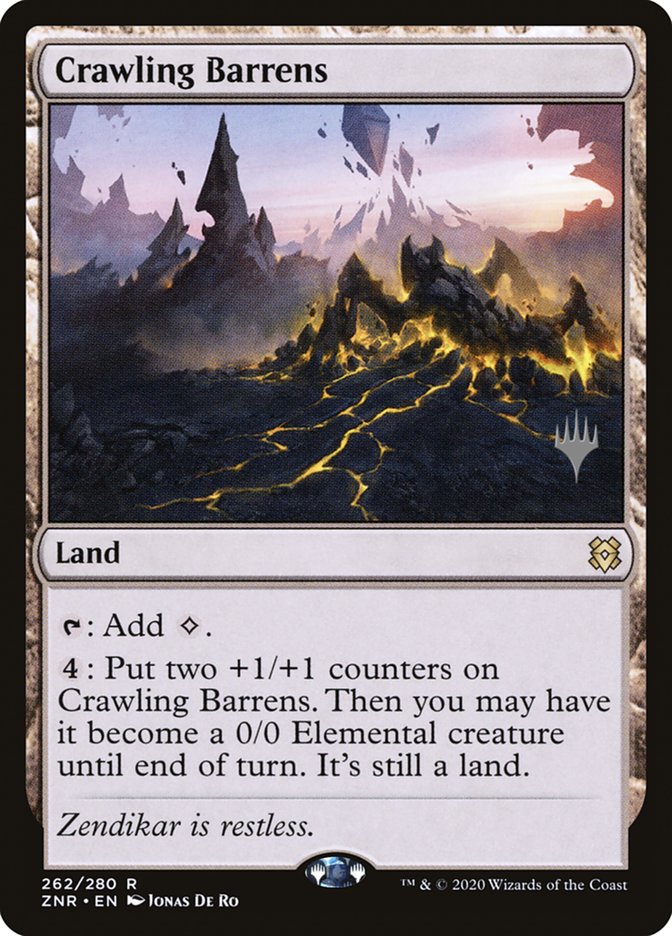 Crawling Barrens (Promo Pack) [Zendikar Rising Promos] | Gaming Infinity