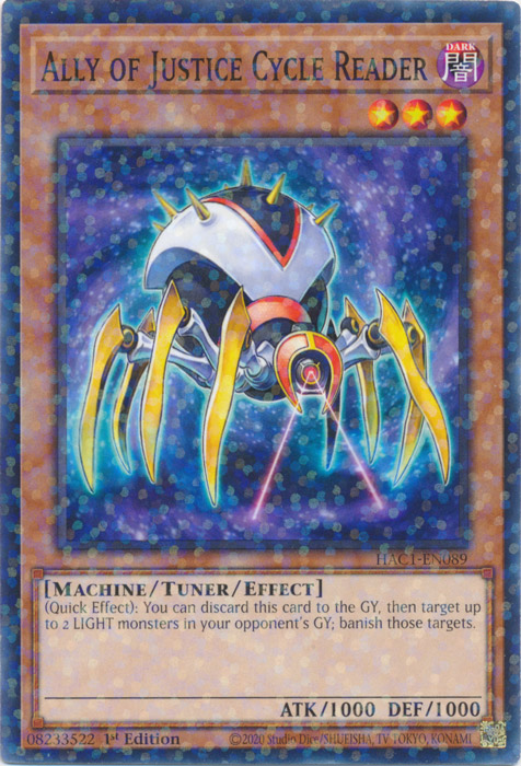 Ally of Justice Cycle Reader (Duel Terminal) [HAC1-EN089] Common | Gaming Infinity