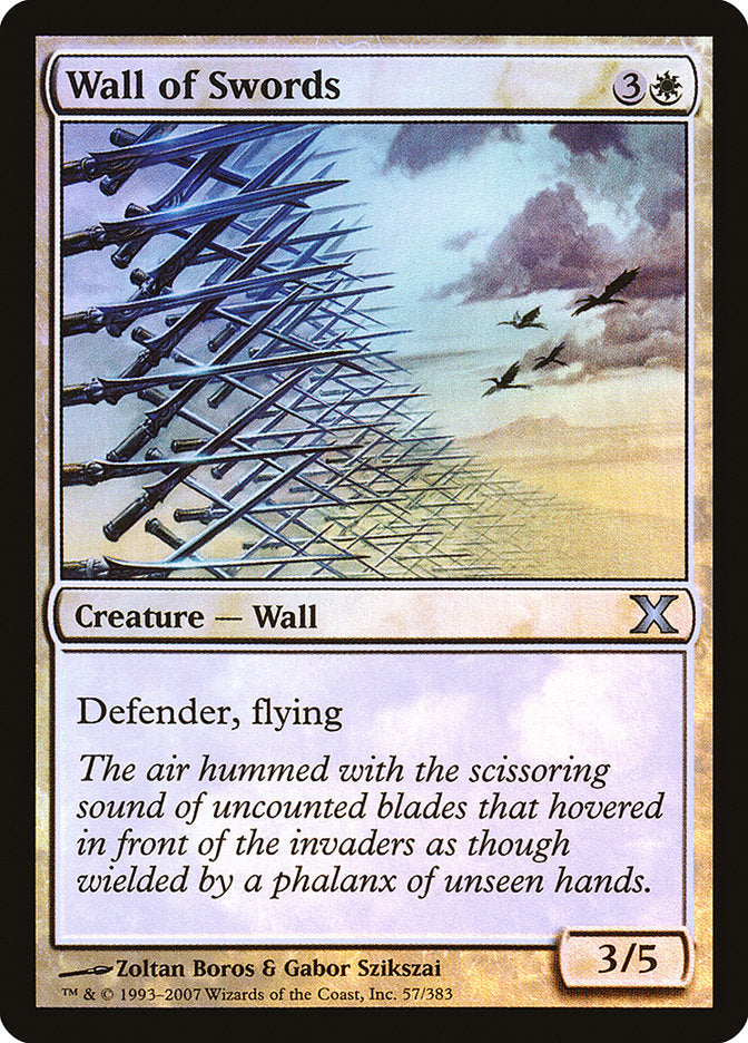 Wall of Swords (Premium Foil) [Tenth Edition] | Gaming Infinity