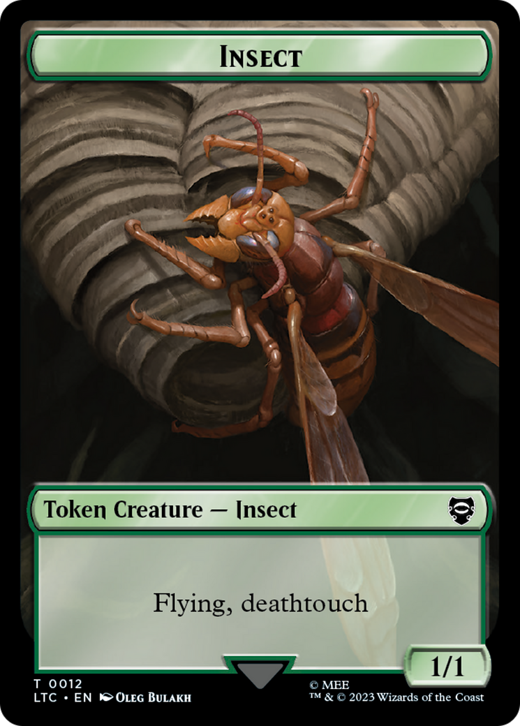 Elf Warrior // Insect Double Sided Token [The Lord of the Rings: Tales of Middle-Earth Commander Tokens] | Gaming Infinity