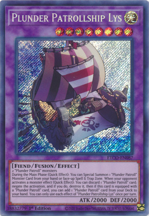 Plunder Patrollship Lys [ETCO-EN087] Secret Rare | Gaming Infinity