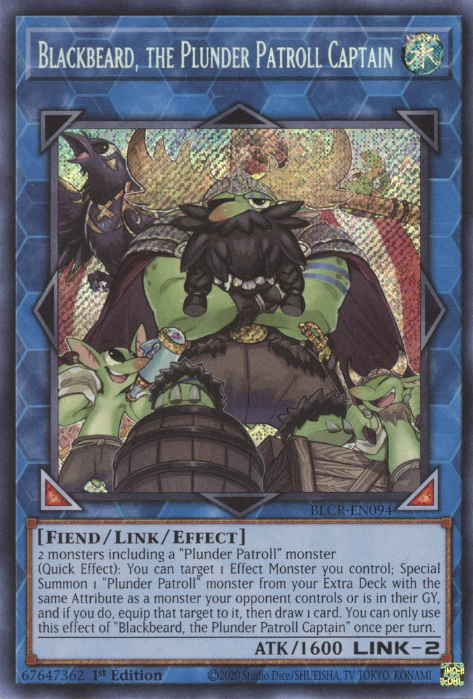 Blackbeard, the Plunder Patroll Captain [BLCR-EN094] Secret Rare | Gaming Infinity