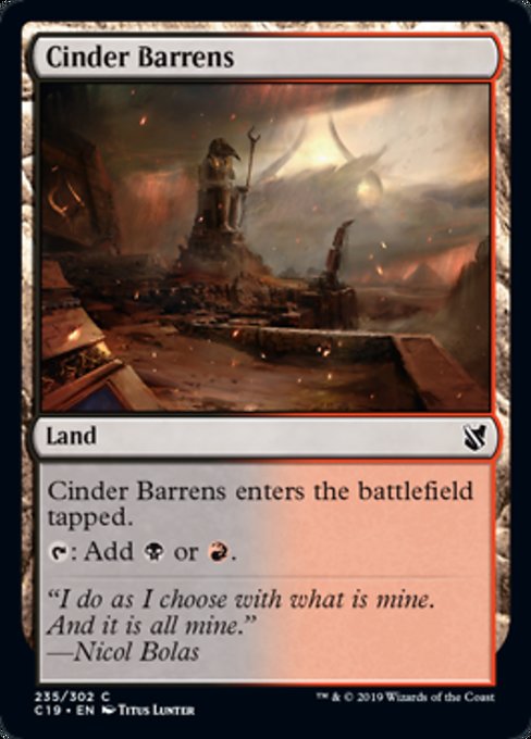 Cinder Barrens [Commander 2019] | Gaming Infinity