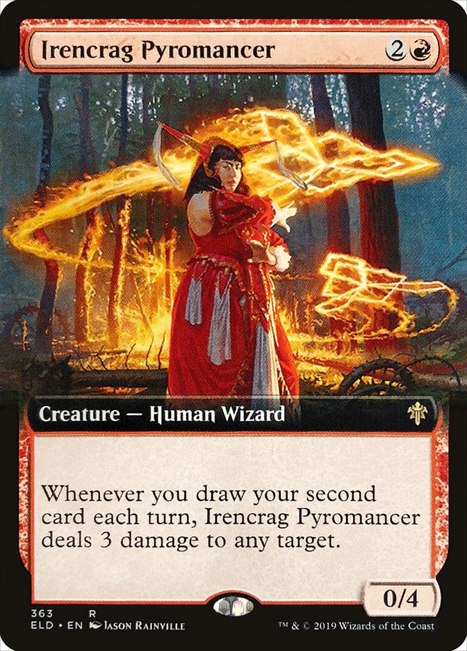 Irencrag Pyromancer (Extended Art) [Throne of Eldraine] | Gaming Infinity