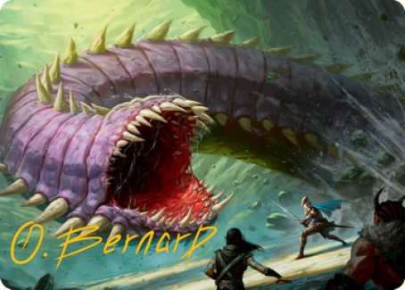 Purple Worm Art Card (Gold-Stamped Signature) [Dungeons & Dragons: Adventures in the Forgotten Realms Art Series] | Gaming Infinity