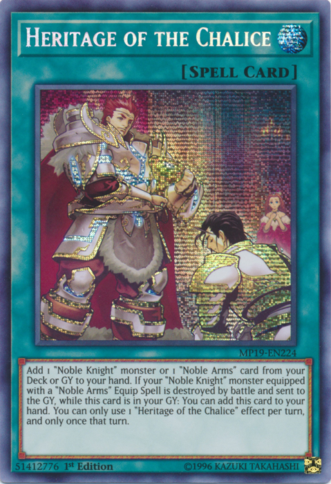 Heritage of the Chalice [MP19-EN224] Prismatic Secret Rare | Gaming Infinity