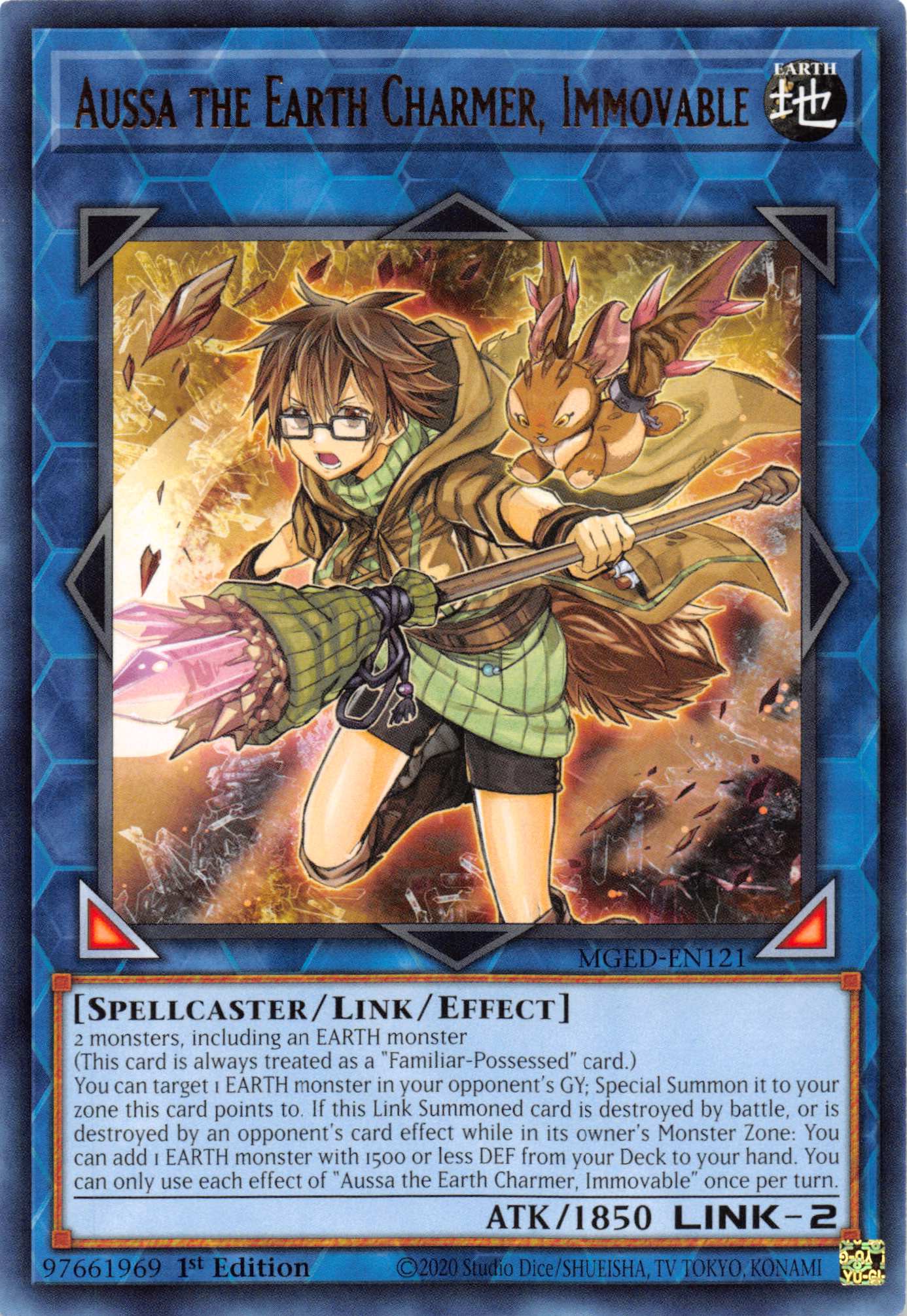 Aussa the Earth Charmer, Immovable [MGED-EN121] Rare | Gaming Infinity