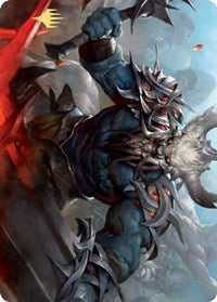 Frenzied Raider Art Card (Gold-Stamped Signature) [Kaldheim: Art Series] | Gaming Infinity