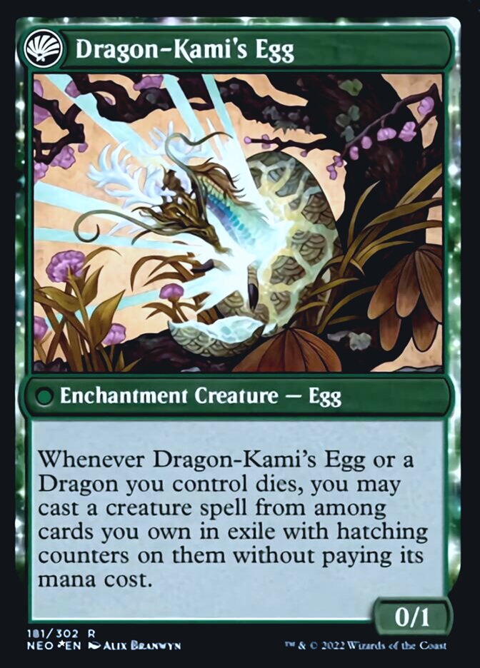 The Dragon-Kami Reborn // Dragon-Kami's Egg [Kamigawa: Neon Dynasty Prerelease Promos] | Gaming Infinity