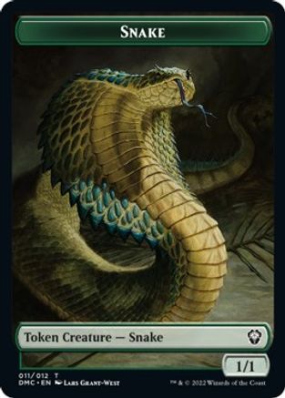 Human // Snake Double-sided Token [Dominaria United Commander Tokens] | Gaming Infinity