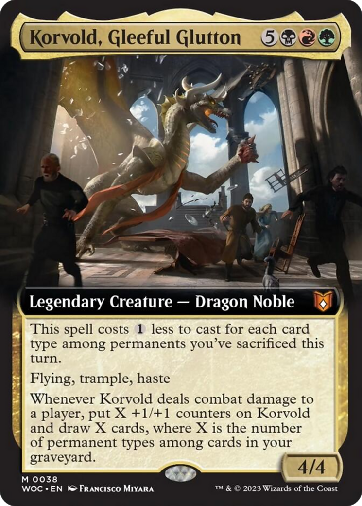 Korvold, Gleeful Glutton (Extended Art) [Wilds of Eldraine Commander] | Gaming Infinity