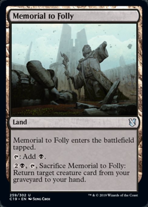 Memorial to Folly [Commander 2019] | Gaming Infinity