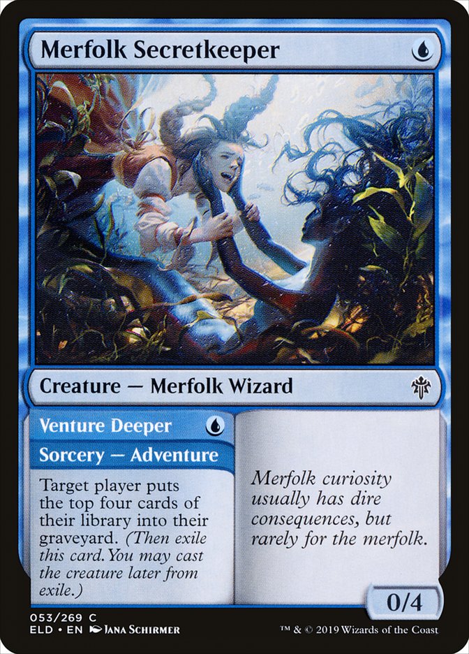 Merfolk Secretkeeper // Venture Deeper [Throne of Eldraine] | Gaming Infinity