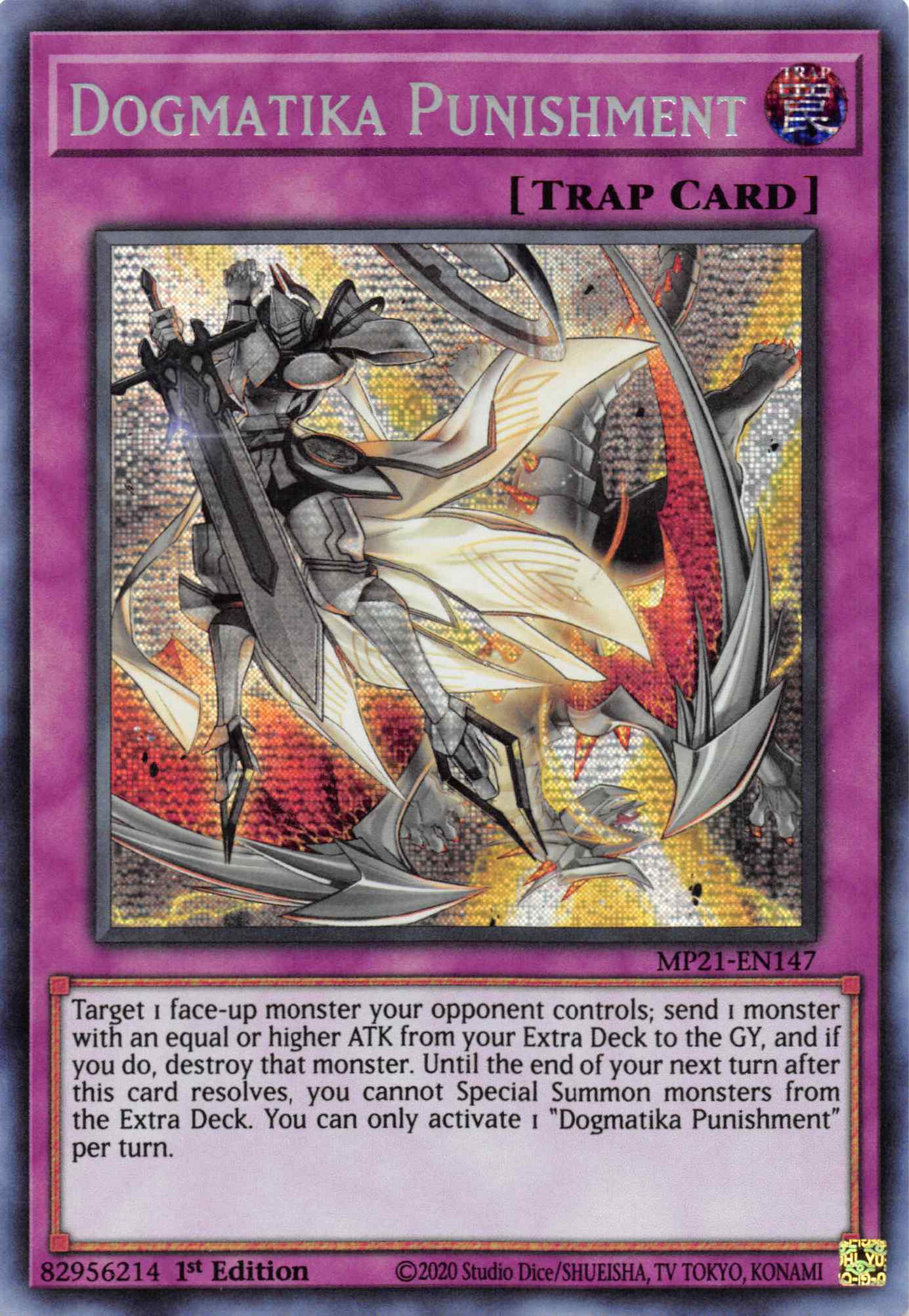 Dogmatika Punishment [MP21-EN147] Prismatic Secret Rare | Gaming Infinity