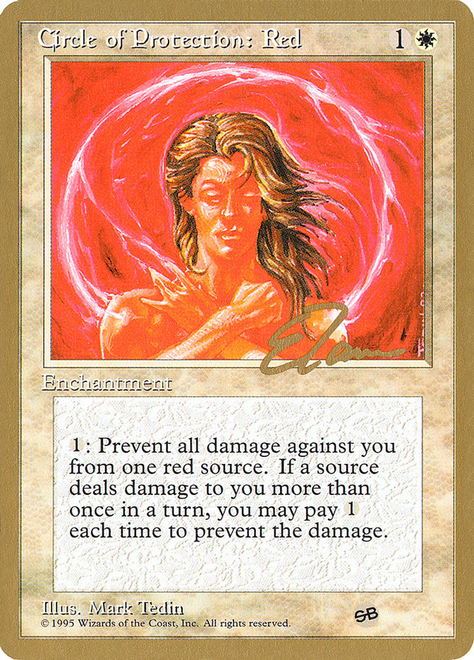 Circle of Protection: Red (Eric Tam) (SB) [Pro Tour Collector Set] | Gaming Infinity