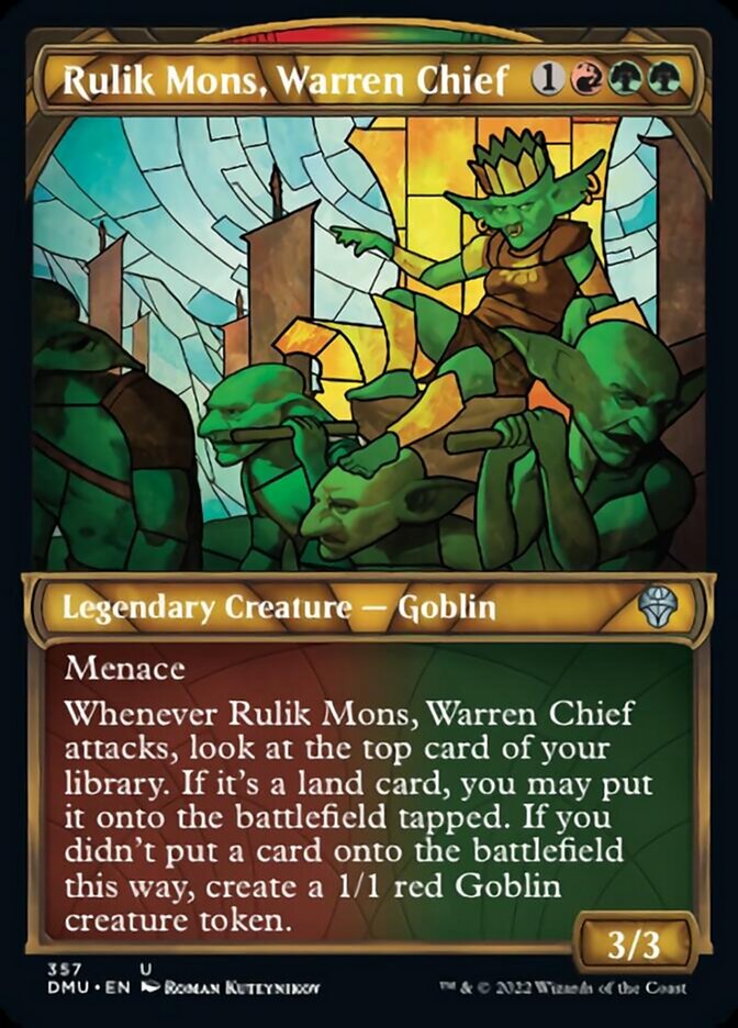 Rulik Mons, Warren Chief (Showcase Textured) [Dominaria United] | Gaming Infinity